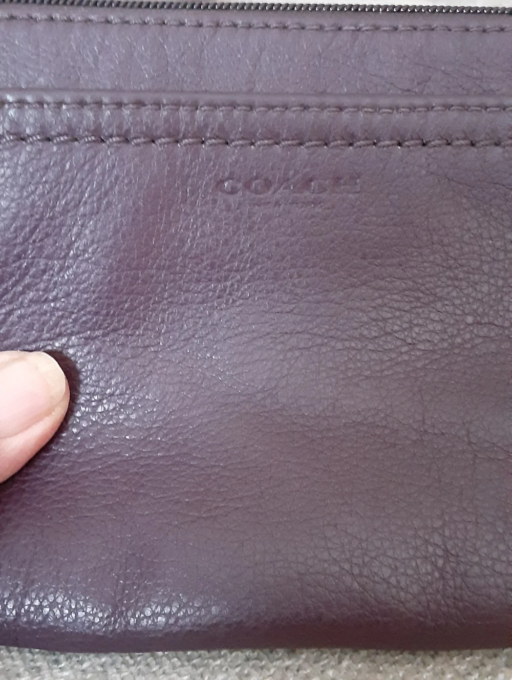 Coach size maroon
